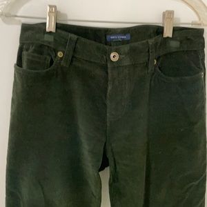 TH green, boot leg corduroy